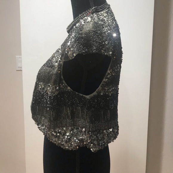 NWT Zara Cropped Sequined Jacket - Picture 6 of 8
